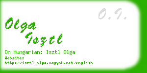 olga isztl business card